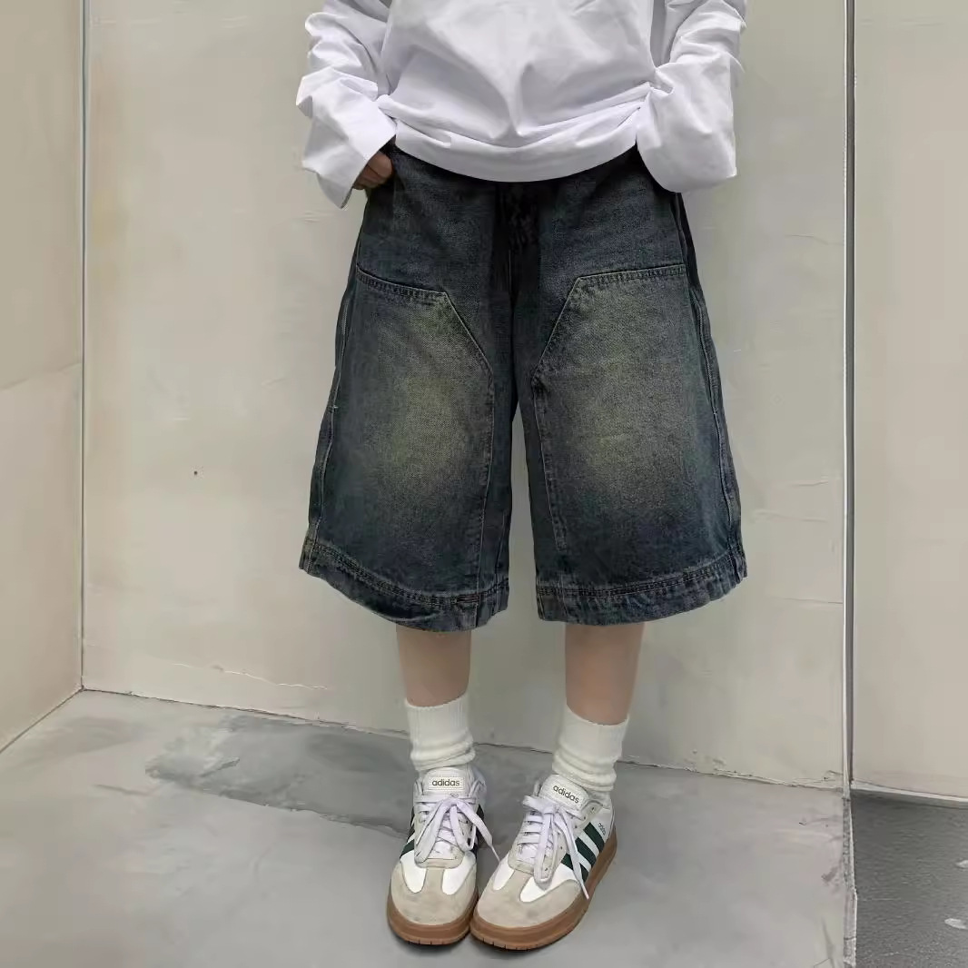 Street Fashion Denim - 여성 Y2K 빈티지 배기 진 반바지