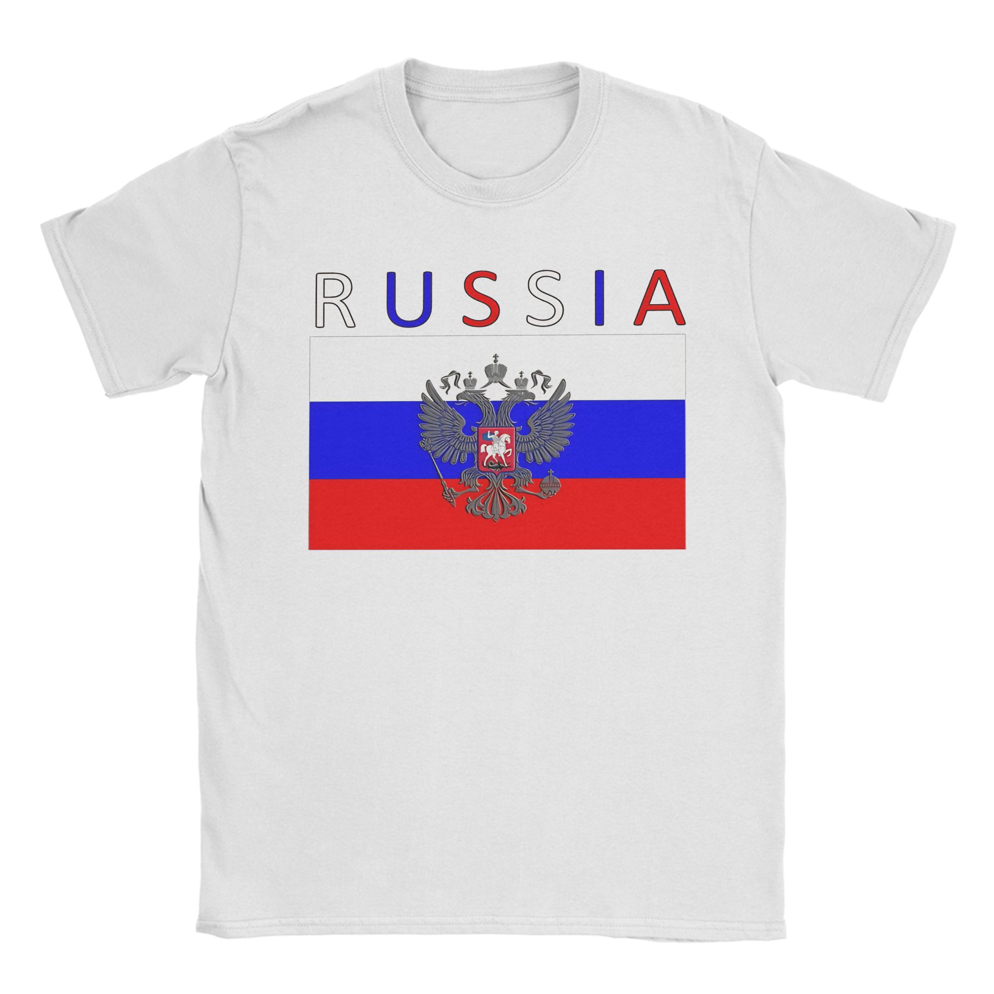 Street Fashion Russia - 러시아 국기 티셔츠 패션 티셔츠 반팔
