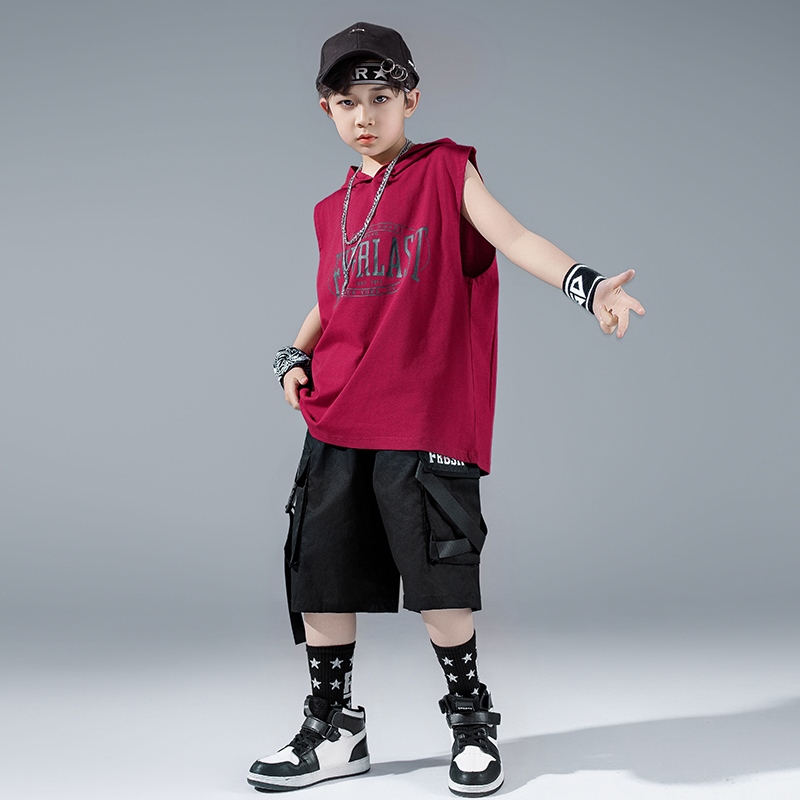 소년을위한 스트리트 댄스 공연 정장 힙합 특대 탑 블랙 - Street Fashion Boy 리뷰 및 가격