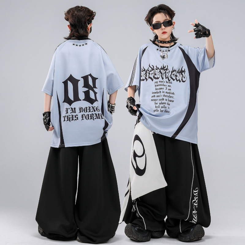 힙합 K팝 레드 티셔츠 배기 팬츠 남자 스트릿 댄스 의 - Street Fashion Boy 리뷰 및 가격