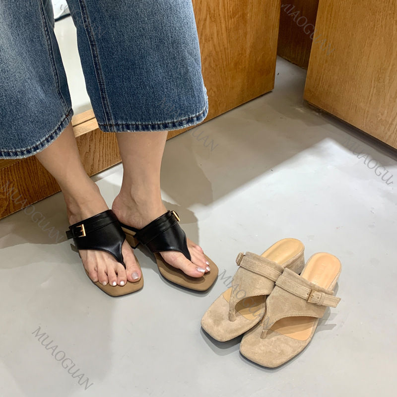 패션 여성 클립 토 플립플랍 4.5CM 두꺼운 웨지힐  - Street Fashion Roma 리뷰 및 가격