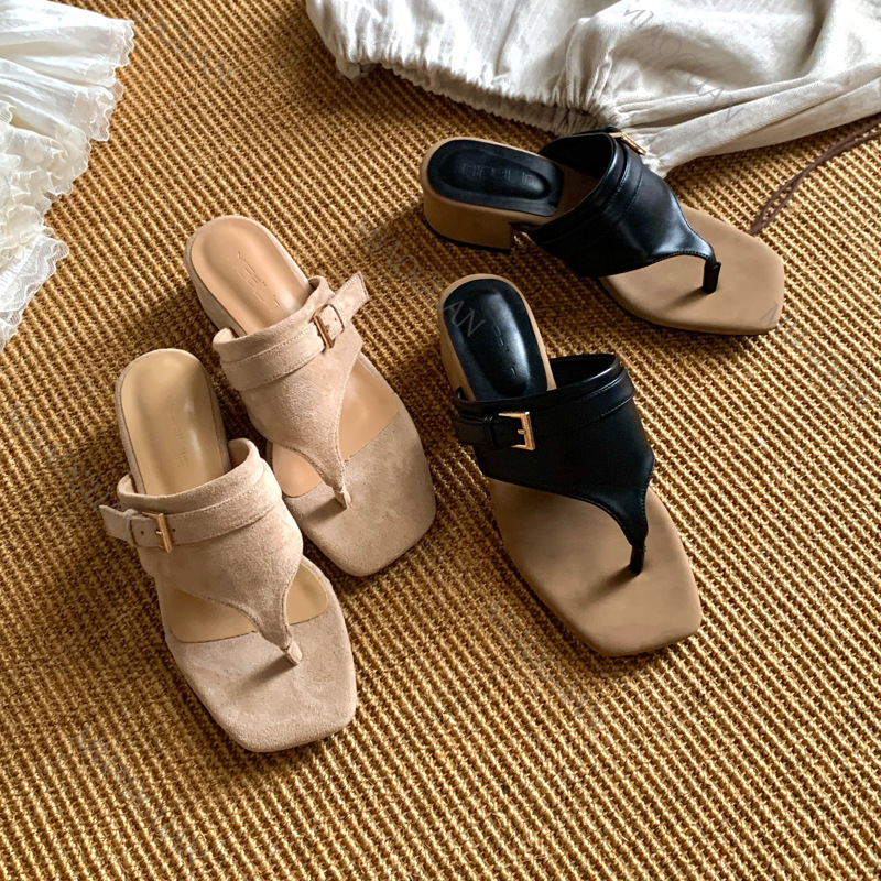 패션 여성 클립 토 플립플랍 4.5CM 두꺼운 웨지힐  - Street Fashion Roma 리뷰 및 가격
