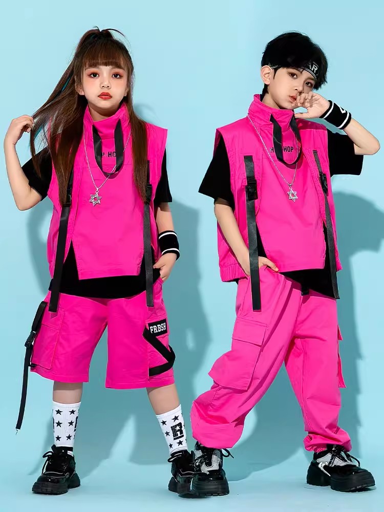 어린이 힙합 의상 소년 소녀 재즈 댄스 패션 의류, 핑 - Street Fashion Boy 리뷰 및 가격