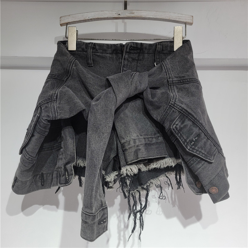데님 반바지 여성 청바지 빈티지 워싱 A라인 슬림핏 로 - Street Fashion Denim 리뷰 및 가격