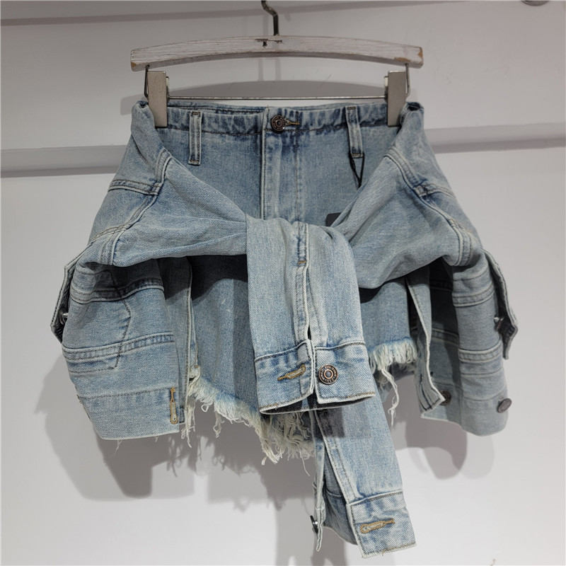 데님 반바지 여성 청바지 빈티지 워싱 A라인 슬림핏 로 - Street Fashion Denim 리뷰 및 가격