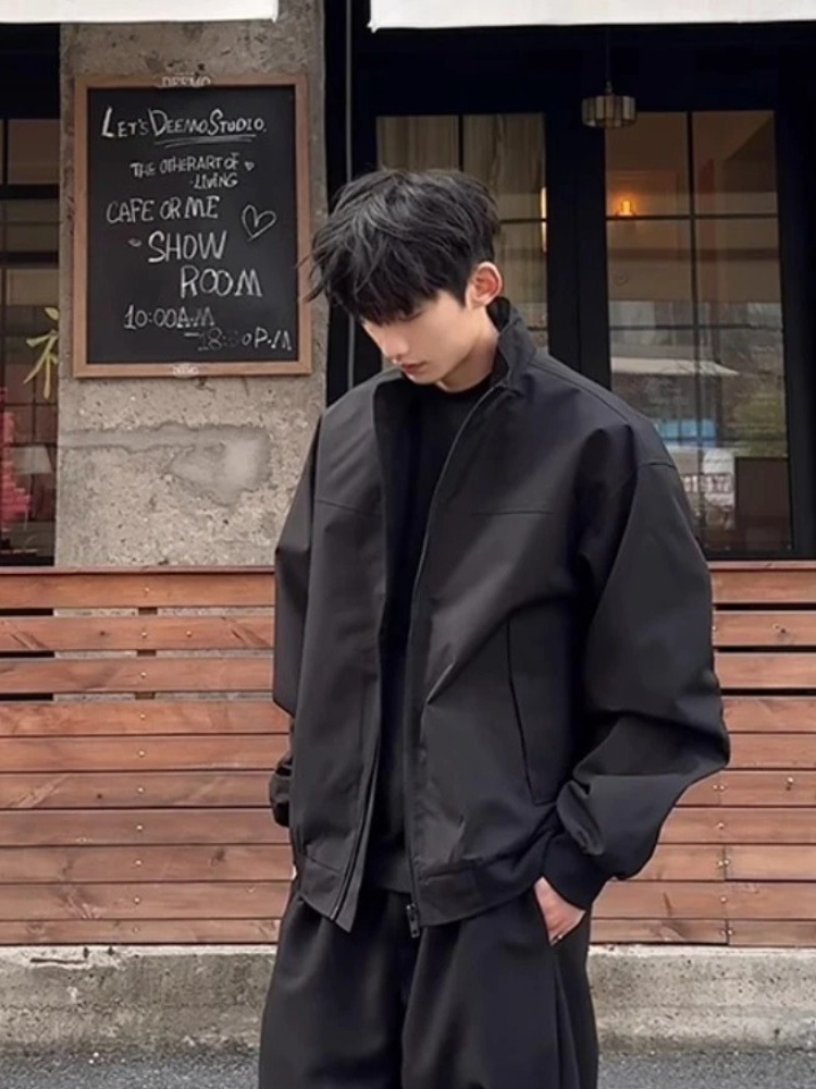 남성 솔리드 코치 재킷 봄 가을 유틸리티 카고 윈드브레 - Coach Jacket Bomber 리뷰 및 가격