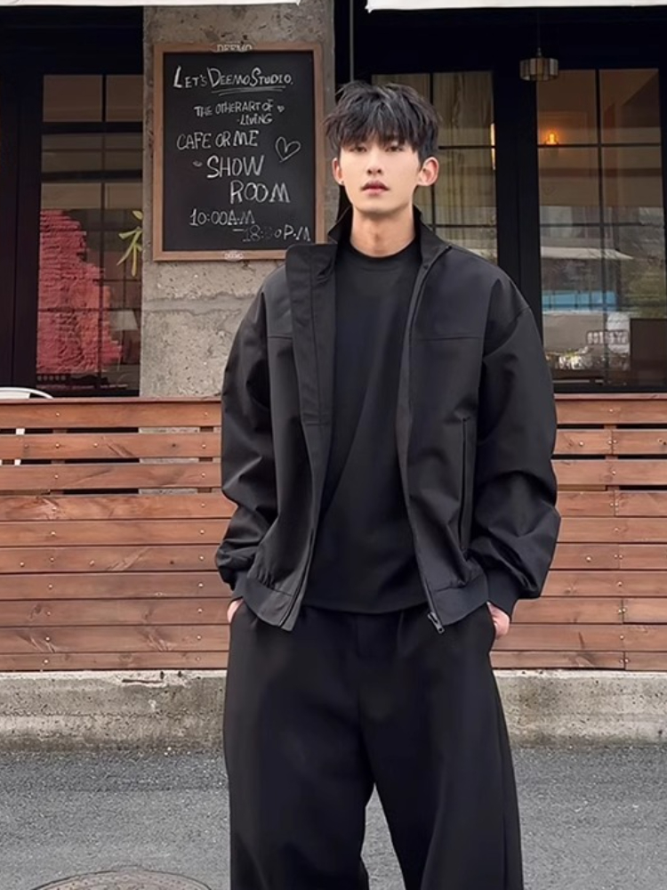 남성 솔리드 코치 재킷 봄 가을 유틸리티 카고 윈드브레 - Coach Jacket Bomber 리뷰 및 가격