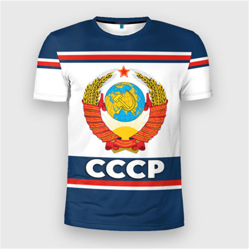 남성용 러시아 국기 배지 티셔츠, 반팔 티셔츠, 3D  - Street Fashion Russia 리뷰 및 가격