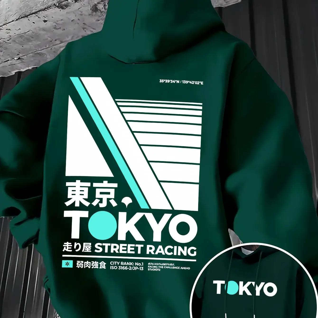 레트로 JDM 도쿄 레이싱 양면 프린트 남성 후드티 칸 - Street Fashion Guys 리뷰 및 가격