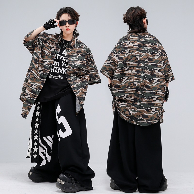 남아용 새로운 힙합 의류, 스트릿 댄스 반팔 상의, 검 - Street Fashion Boy 리뷰 및 가격